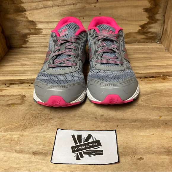 New balance 680 v5 grey pink running sneakers - Picture 2 of 8